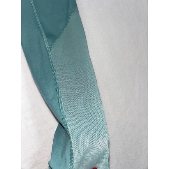 Gymshark Leggings Adjustable Waist Band Teal mesh ankle women's Size S - Picture 10 of 10